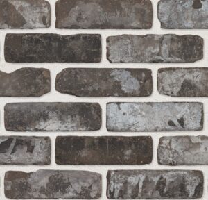 tumbled weathered black brick